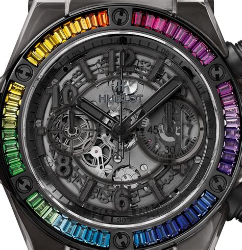 hublot big bang black rainbow|Hublot blue sapphire.